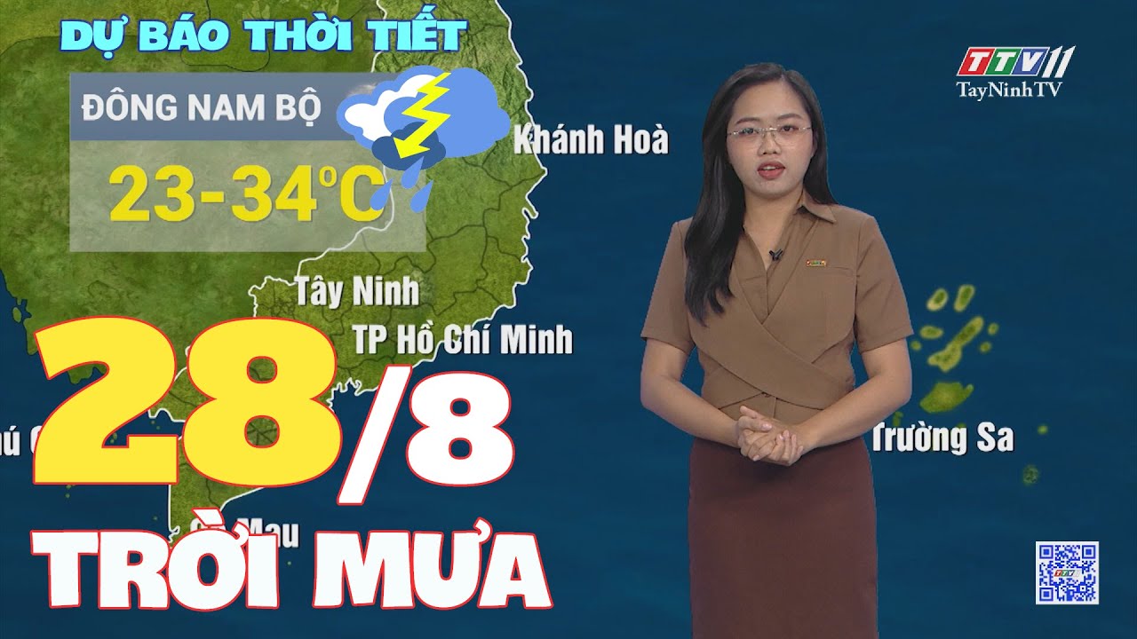 Bản tin thời tiết 28-8-2024 | TayNinhTVENT